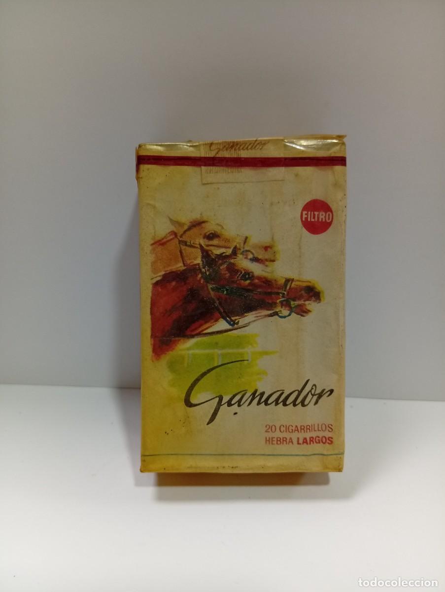 Paquetes de tabaco: PAQUETE DE TABACO. GANADOR. CERRADO. 20 CIGARRILLOS HEBRA LARGOS. FILTRO. TABACALERA, S.A.