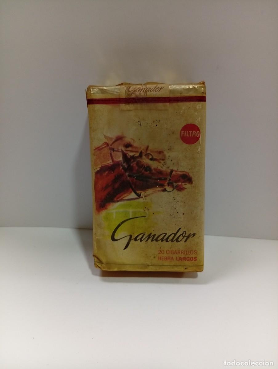 Paquetes de tabaco: PAQUETE DE TABACO. GANADOR. CERRADO. 20 CIGARRILLOS HEBRA LARGOS. FILTRO. TABACALERA, S.A.