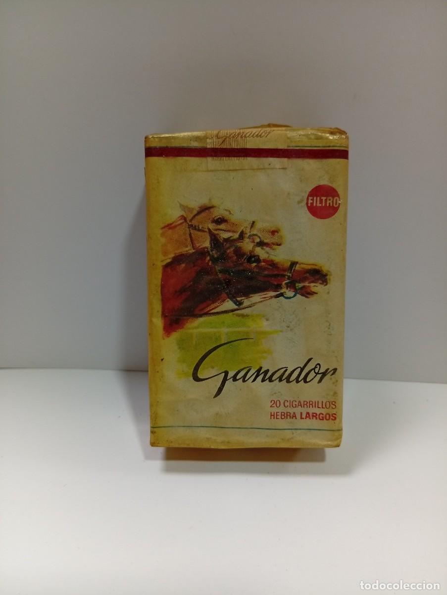 Paquetes de tabaco: PAQUETE DE TABACO. GANADOR. CERRADO. 20 CIGARRILLOS HEBRA LARGOS. FILTRO. TABACALERA, S.A.