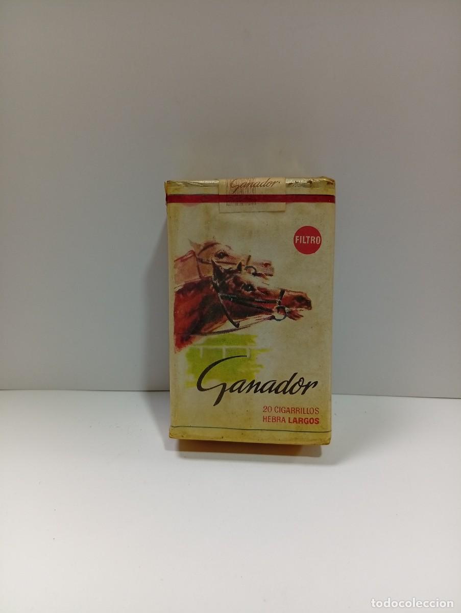 Paquetes de tabaco: PAQUETE DE TABACO. GANADOR. CERRADO. 20 CIGARRILLOS HEBRA LARGOS. FILTRO. TABACALERA, S.A.