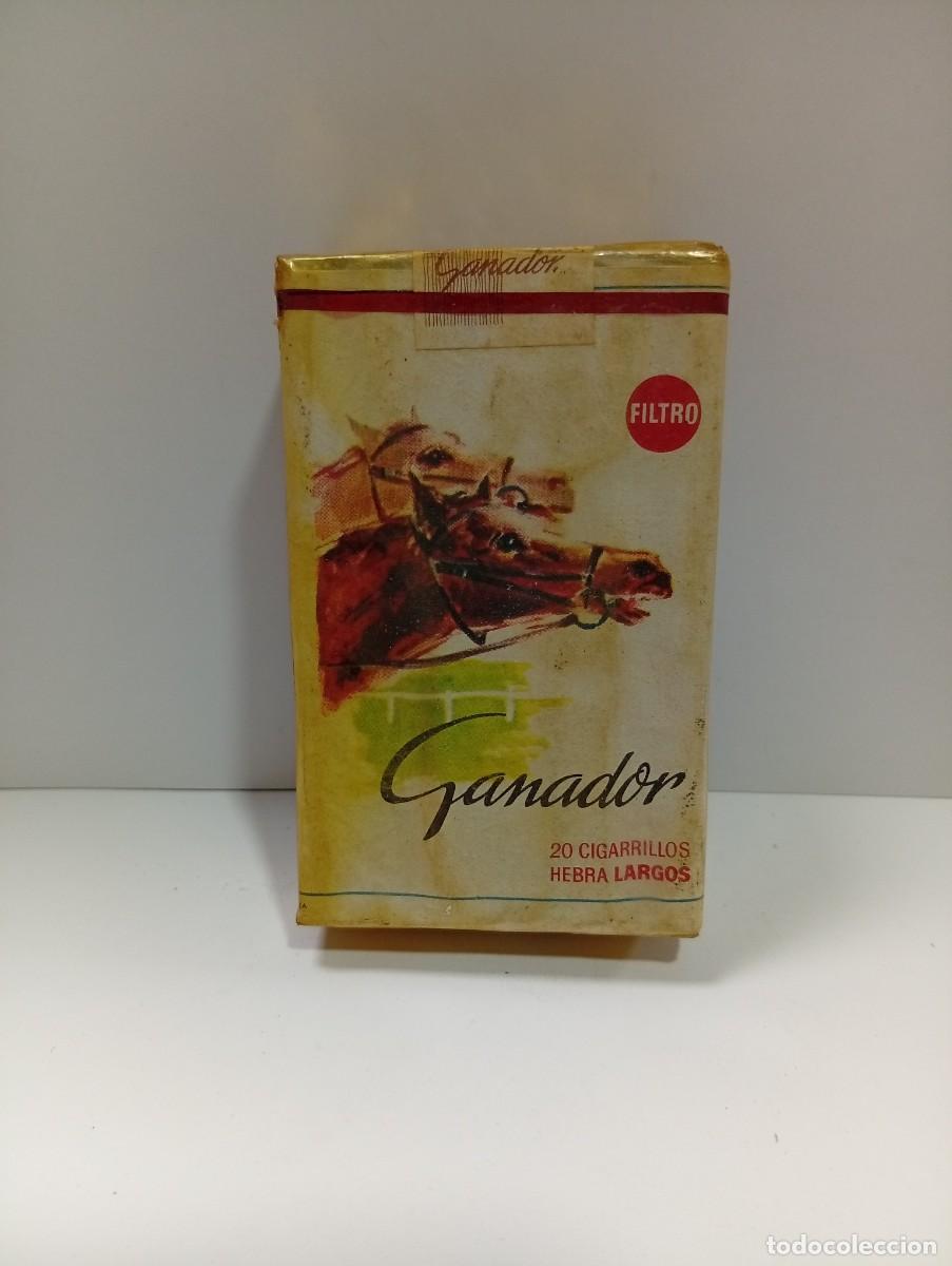 Paquetes de tabaco: PAQUETE DE TABACO. GANADOR. CERRADO. 20 CIGARRILLOS HEBRA LARGOS. FILTRO. TABACALERA, S.A.