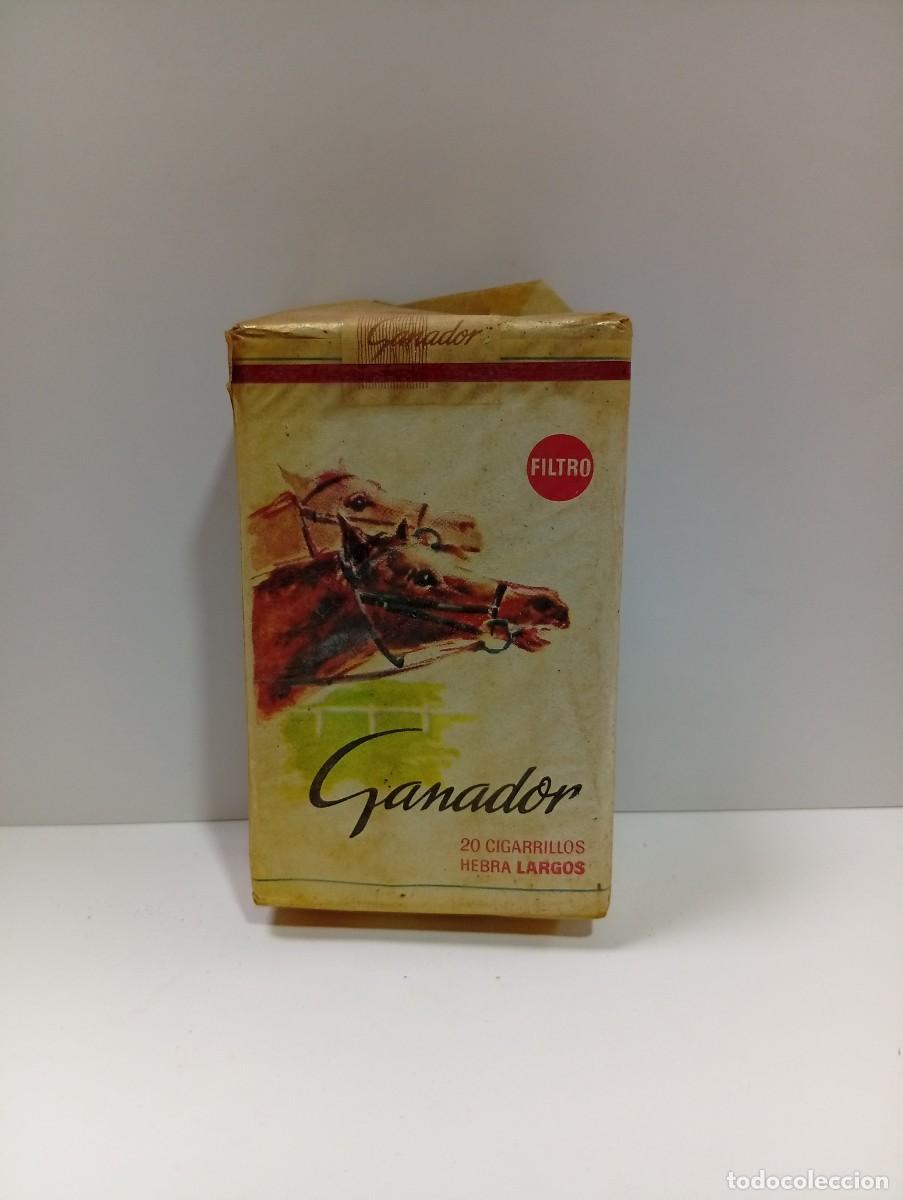 Paquetes de tabaco: PAQUETE DE TABACO. GANADOR. CERRADO. 20 CIGARRILLOS HEBRA LARGOS. FILTRO. TABACALERA, S.A.