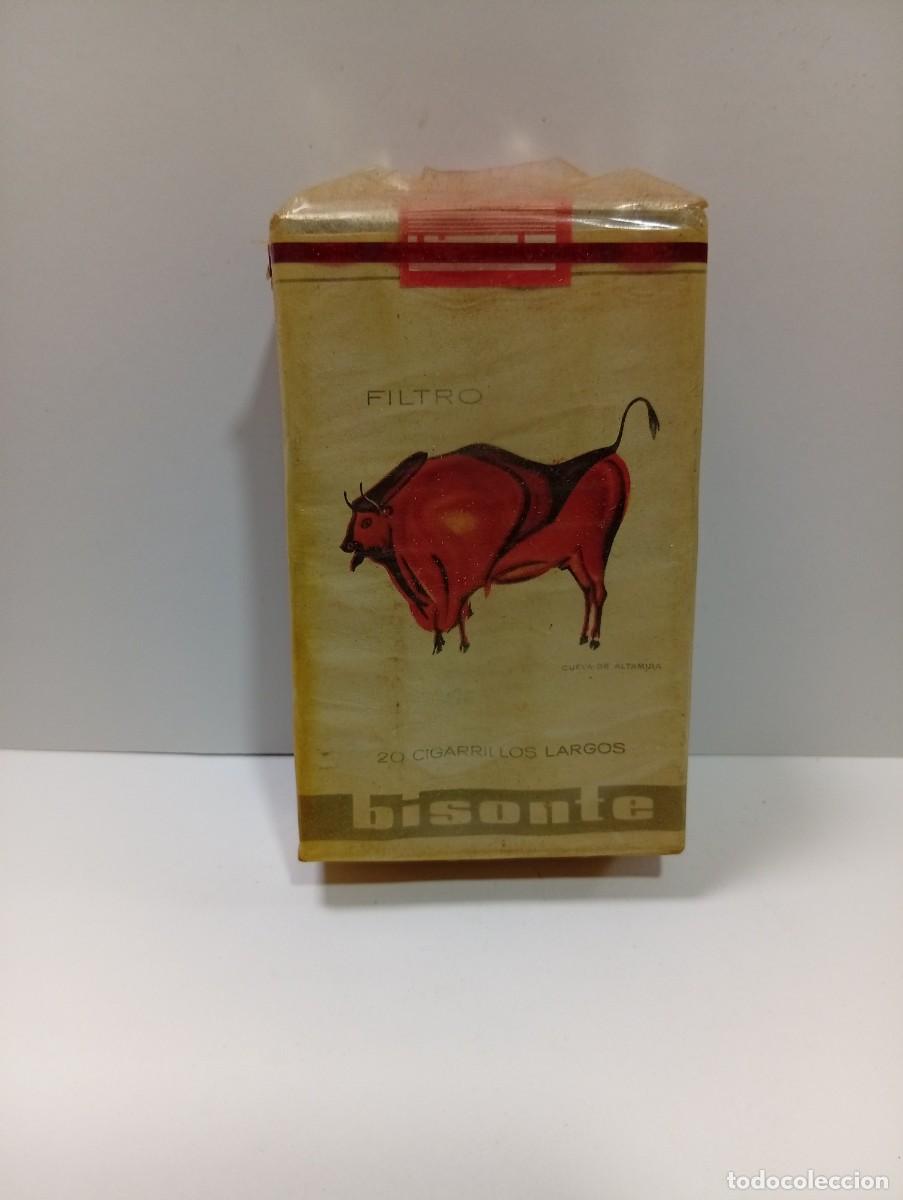 Paquetes de tabaco: PAQUETE DE TABACO. BISONTE. CERRADO. 20 CIGARRILLOS LARGOS. FILTRO. TABACALERA, S.A.
