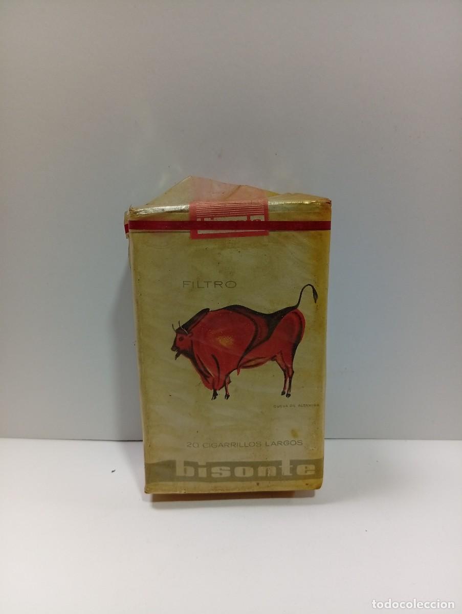 Paquetes de tabaco: PAQUETE DE TABACO. BISONTE. CERRADO. 20 CIGARRILLOS LARGOS. FILTRO. TABACALERA, S.A.