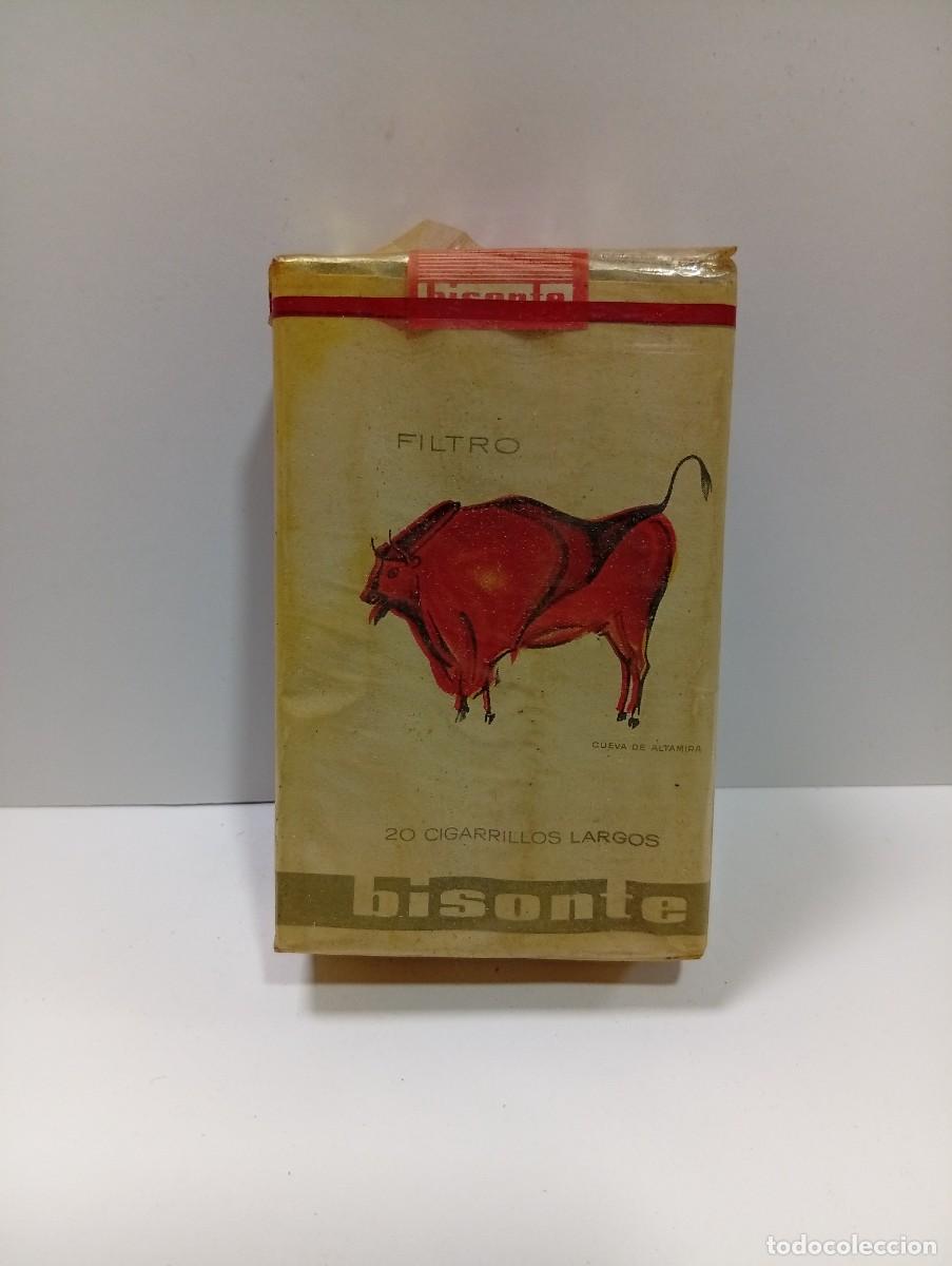 Paquetes de tabaco: PAQUETE DE TABACO. BISONTE. CERRADO. 20 CIGARRILLOS LARGOS. FILTRO. TABACALERA, S.A.