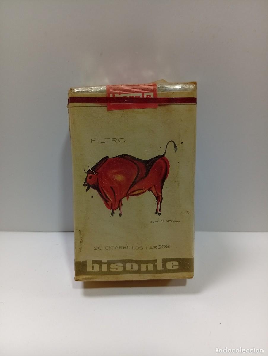 Paquetes de tabaco: PAQUETE DE TABACO. BISONTE. CERRADO. 20 CIGARRILLOS LARGOS. FILTRO. TABACALERA, S.A.
