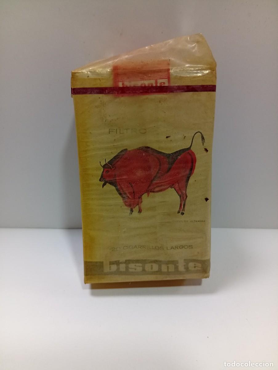 Paquetes de tabaco: PAQUETE DE TABACO. BISONTE. CERRADO. 20 CIGARRILLOS LARGOS. FILTRO. TABACALERA, S.A.