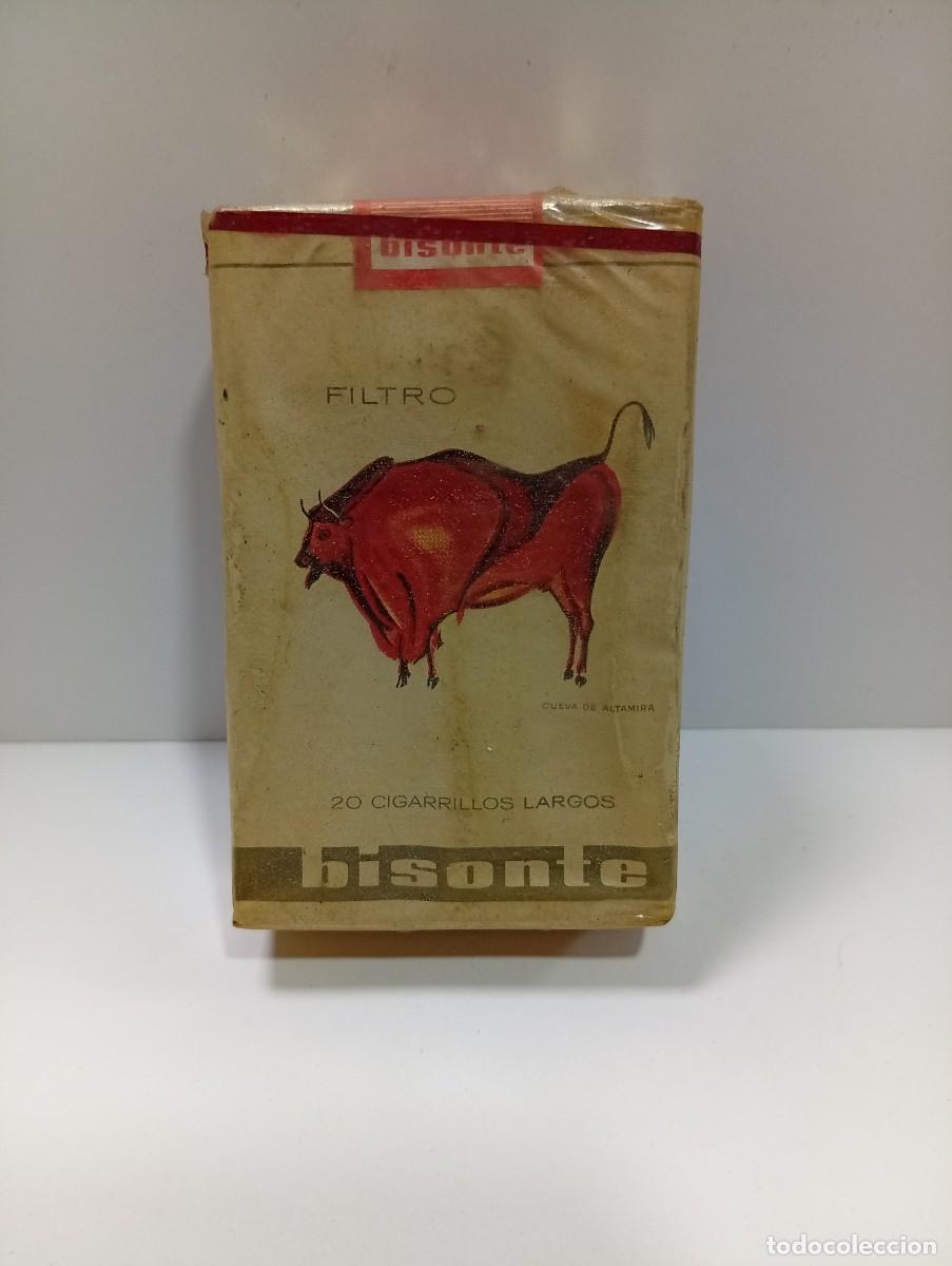 Paquetes de tabaco: PAQUETE DE TABACO. BISONTE. CERRADO. 20 CIGARRILLOS LARGOS. FILTRO. TABACALERA, S.A.