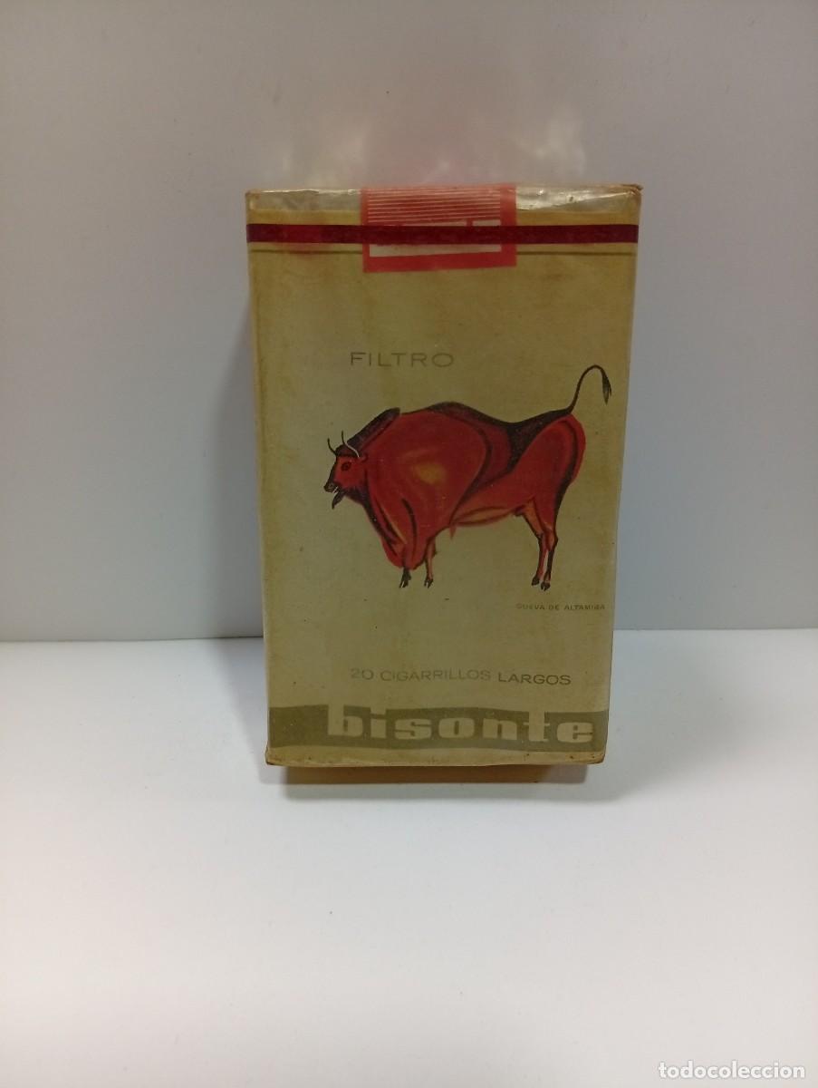 Paquetes de tabaco: PAQUETE DE TABACO. BISONTE. CERRADO. 20 CIGARRILLOS LARGOS. FILTRO. TABACALERA, S.A.