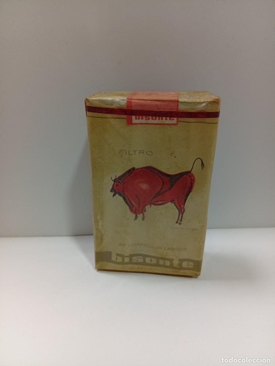 Paquetes de tabaco: PAQUETE DE TABACO. BISONTE. CERRADO. 20 CIGARRILLOS LARGOS. FILTRO. TABACALERA, S.A.