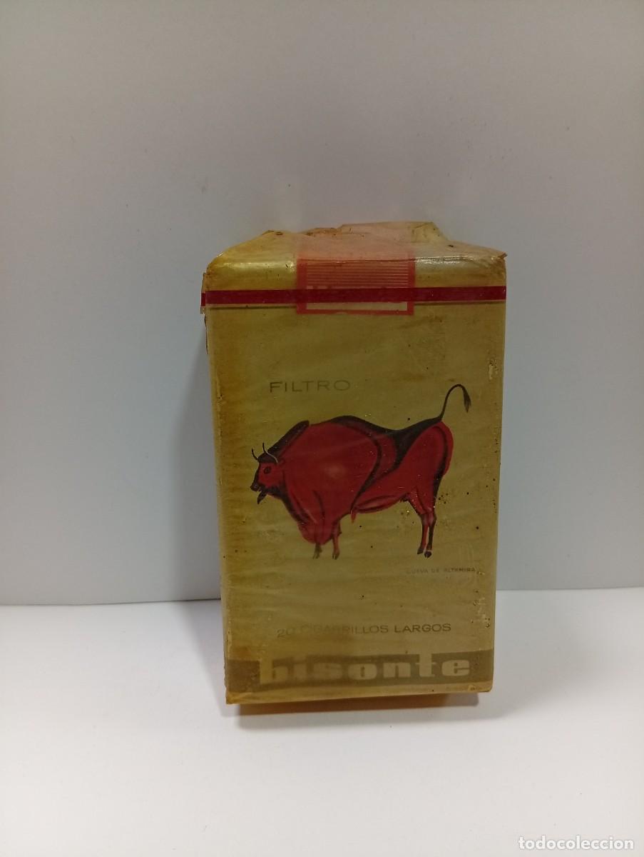 Paquetes de tabaco: PAQUETE DE TABACO. BISONTE. CERRADO. 20 CIGARRILLOS LARGOS. FILTRO. TABACALERA, S.A.