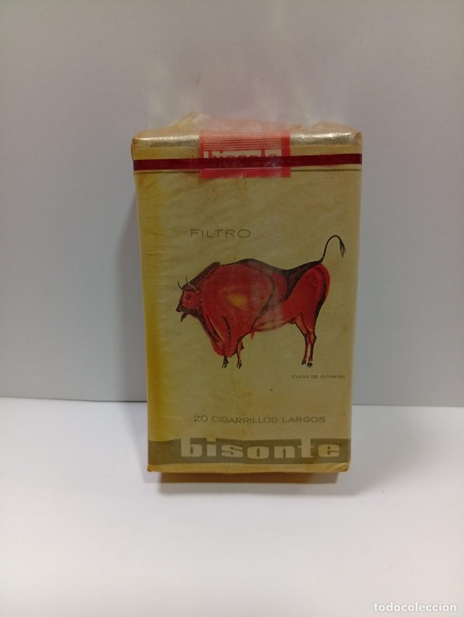 Paquetes de tabaco: PAQUETE DE TABACO. BISONTE. CERRADO. 20 CIGARRILLOS LARGOS. FILTRO. TABACALERA, S.A.