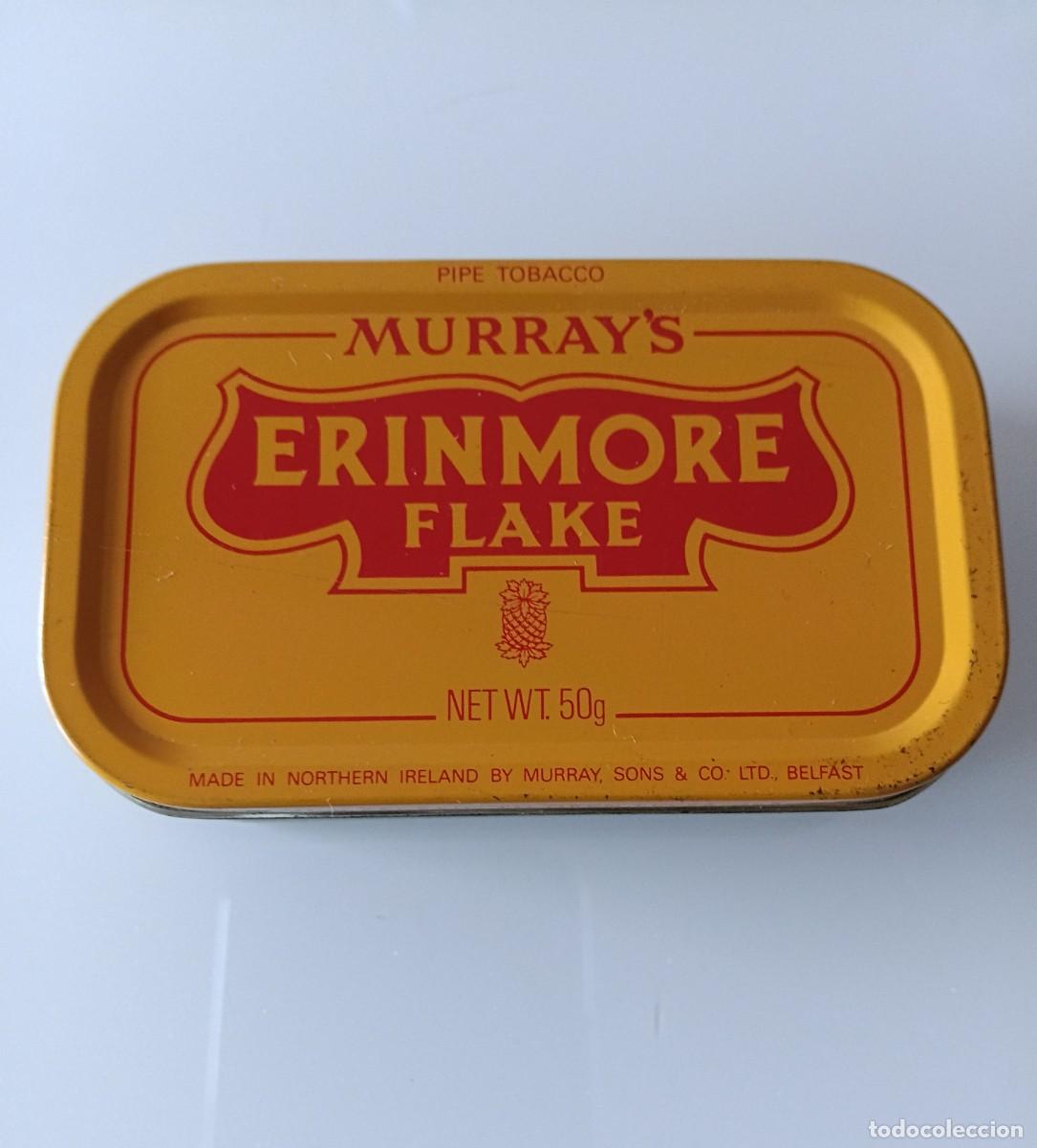 Paquetes de tabaco: Lata antigua Murray&rsquo;s Erinmore Flake con tabaco original &ndash; Belfast &ndash; Coleccionismo