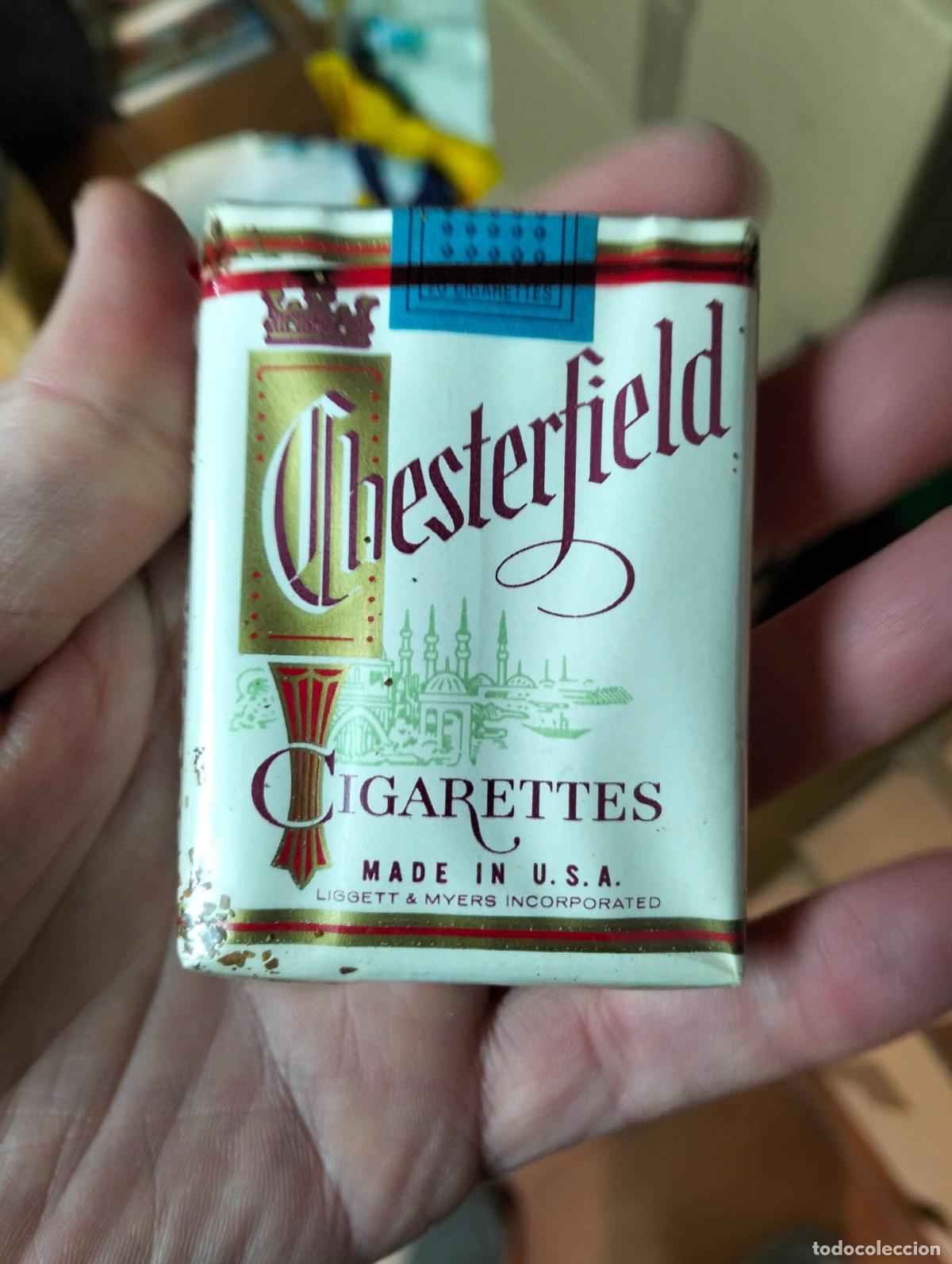 Paquetes de tabaco: Sin abrir, Paquete de Chesterfield, debe ser de los 60 finales.