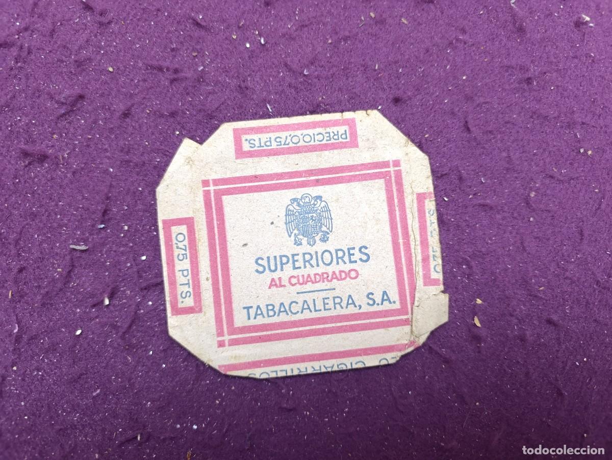 Paquetes de tabaco: paquete de tabaco Superiores al Cuadrado, vac&iacute;o, 1940&acute;s