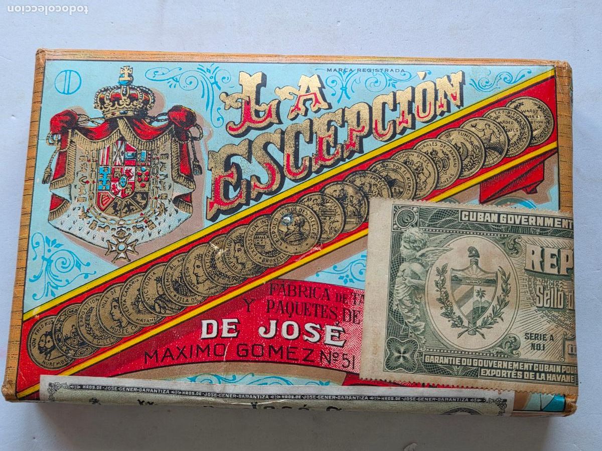 Paquetes de tabaco: LA ESCEPCION -CUBA - JOSE GENER - TABACO PICADURA NUEVO LEY 1912