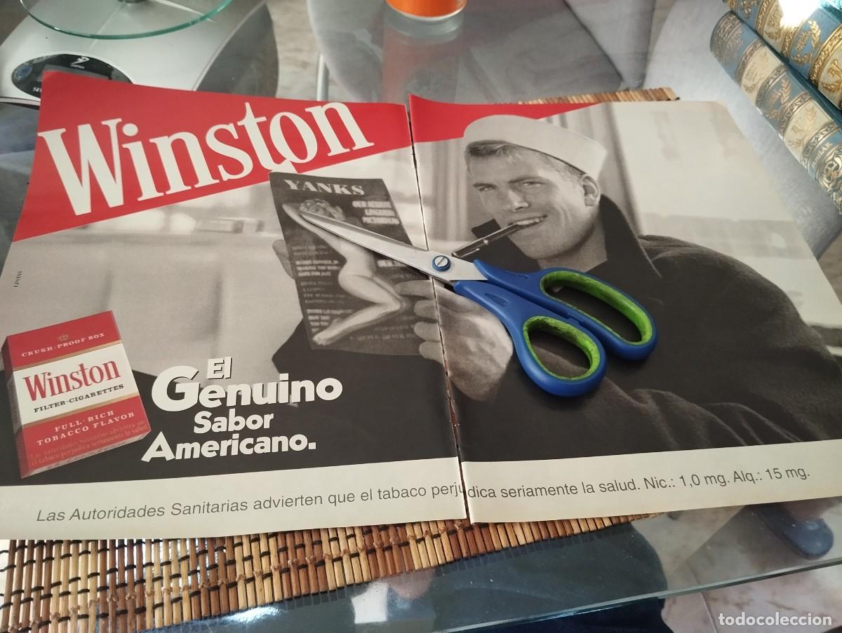 Paquetes de tabaco: PAQUETE TABACO WINSTON GRAN ANUNCIO PUBLICIDAD REVISTA 1995