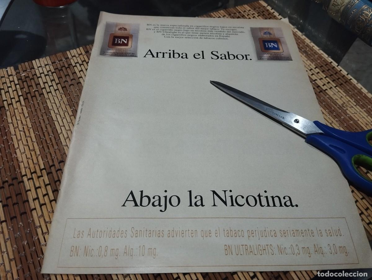 Paquetes de tabaco: PAQUETE TABACO BN ANUNCIO PUBLICIDAD REVISTA 1995