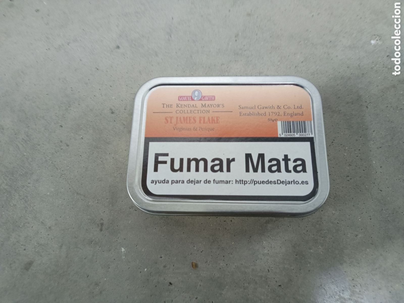 Paquetes de tabaco: SAMUEL GAWITH - ST. JAMES FLAKE - CAJA DE TABACO DE PIPA - VAC&Iacute;A