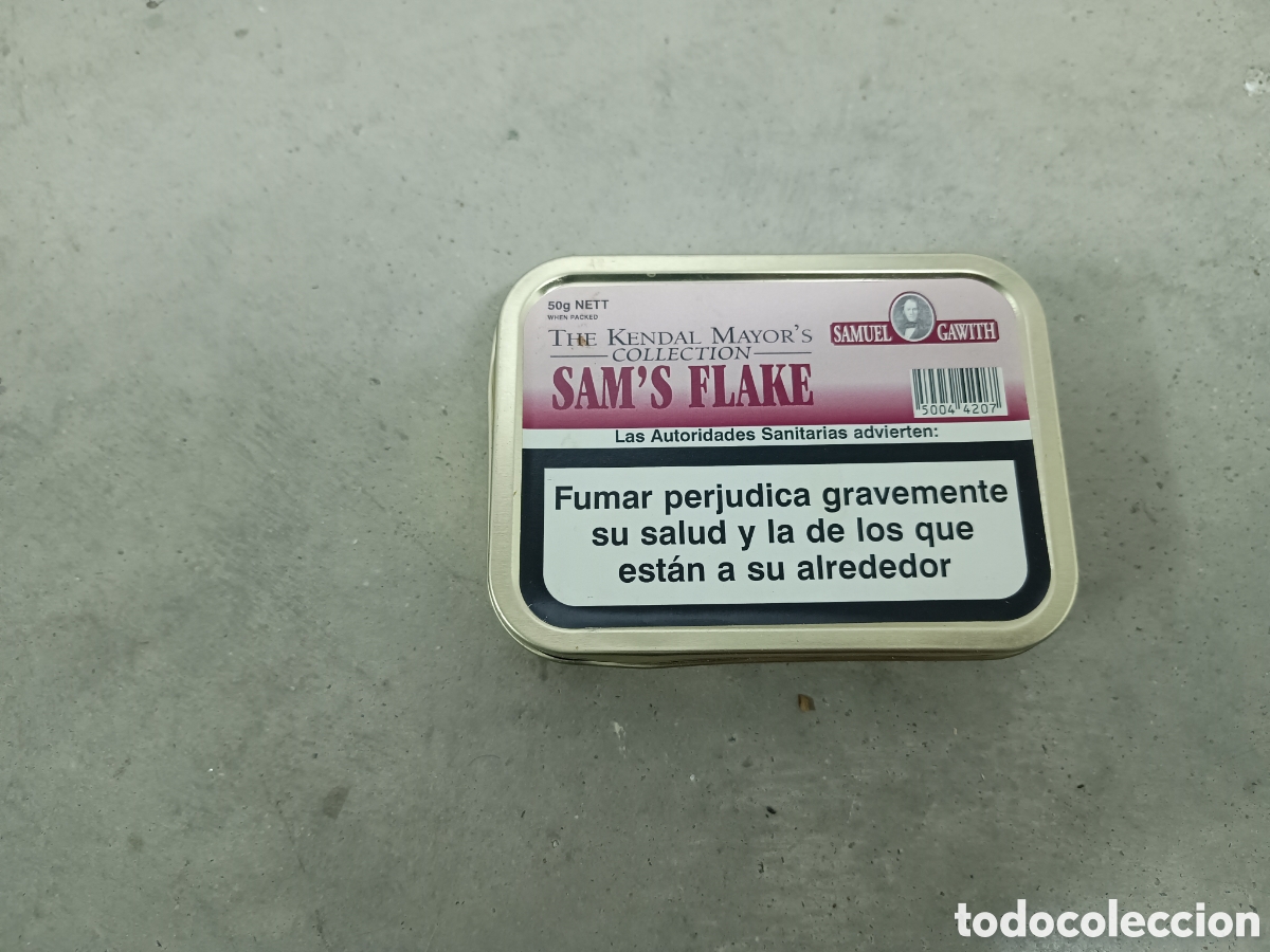 Paquetes de tabaco: SAMUEL GAWITH - SAM'S FLAKE - CAJA DE TABACO DE PIPA - VAC&Iacute;A