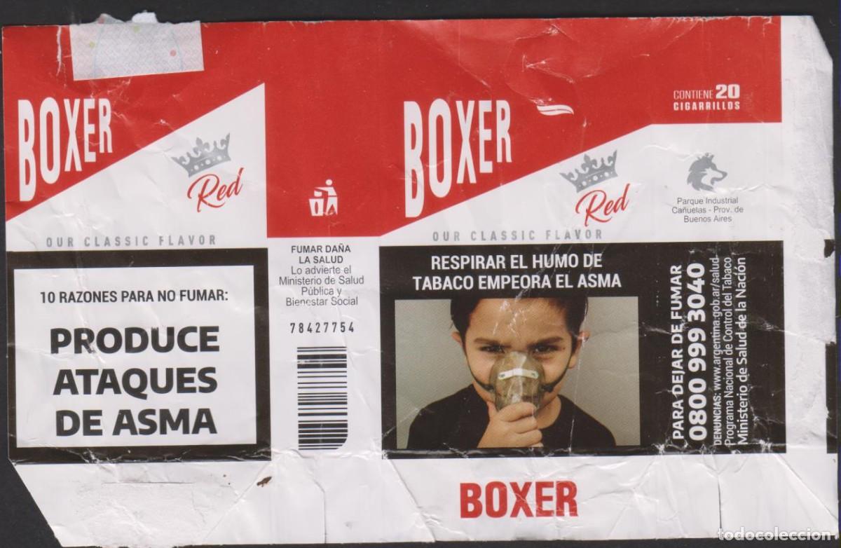 Paquetes de tabaco: envoltorio paquete cigarrillos BOXER ARGENTINA blando papel abierto cigarrettes SOY.YO