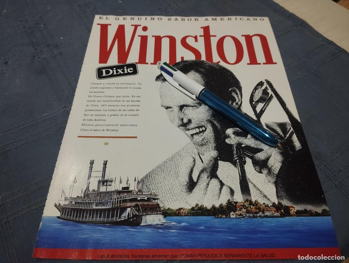 Paquetes de tabaco: WINSTON DIXIE PAQUETE TABACO ANUNCIO PUBLICIDAD REVISTA 1991 BONITO PARA ENMARCAR