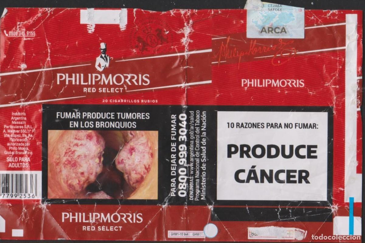 Paquetes de tabaco: envoltorio paquete cigarrillos PHILIPMORRIS ARGENTINA blando papel abierto cigarrettes SOY.YO