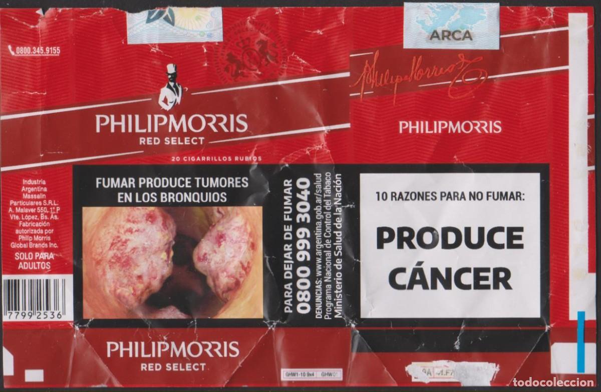 Paquetes de tabaco: envoltorio paquete cigarrillos PHILIPMORRIS ARGENTINA blando papel abierto cigarrettes SOY.YO