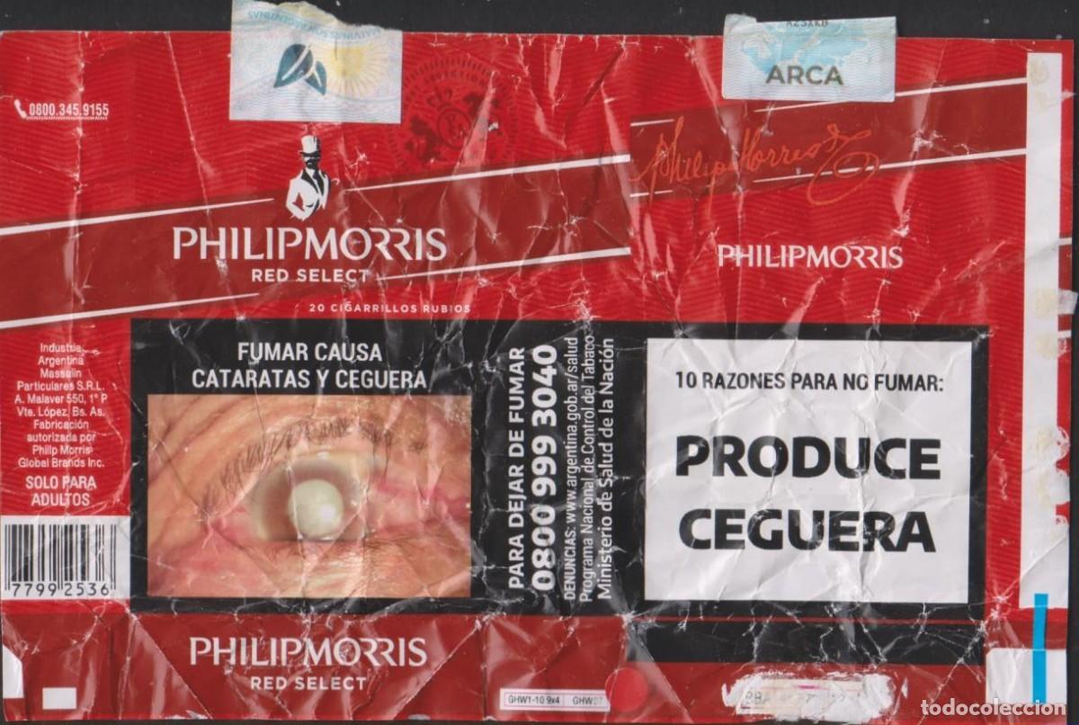Paquetes de tabaco: envoltorio paquete cigarrillos PHILIPMORRIS ARGENTINA blando papel abierto cigarrettes SOY.YO