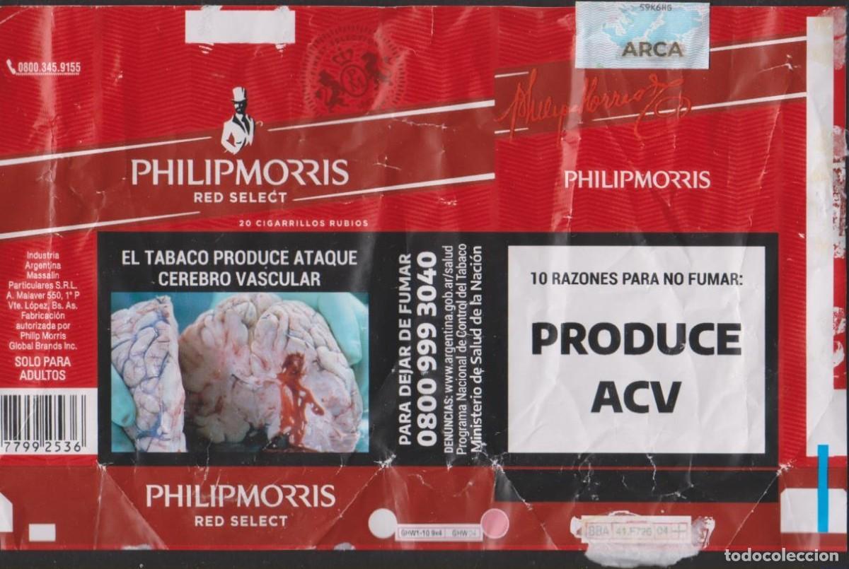 Paquetes de tabaco: envoltorio paquete cigarrillos PHILIPMORRIS ARGENTINA blando papel abierto cigarrettes SOY.YO