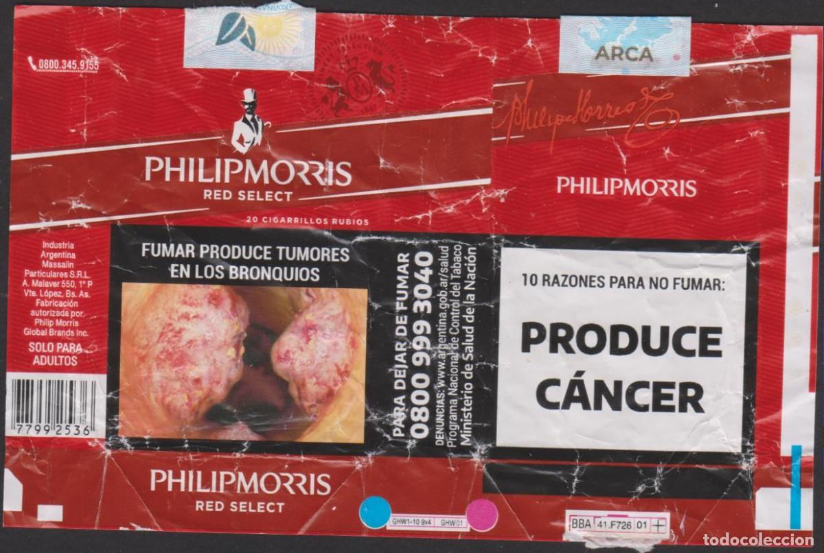 Paquetes de tabaco: envoltorio paquete cigarrillos PHILIPMORRIS ARGENTINA blando papel abierto cigarrettes SOY.YO