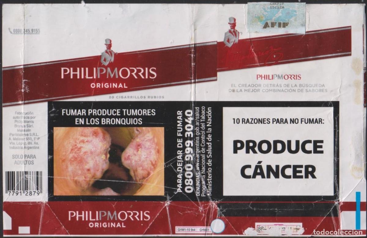 Paquetes de tabaco: envoltorio paquete cigarrillos PHILIPMORRIS ARGENTINA blando papel abierto cigarrettes SOY.YO