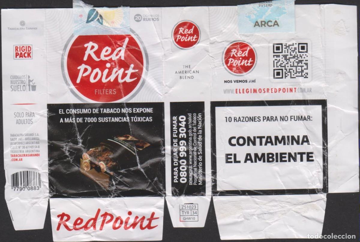 Paquetes de tabaco: envoltorio paquete cigarrillos RED POINT ARGENTINA blando papel abierto cigarrettes SOY.YO