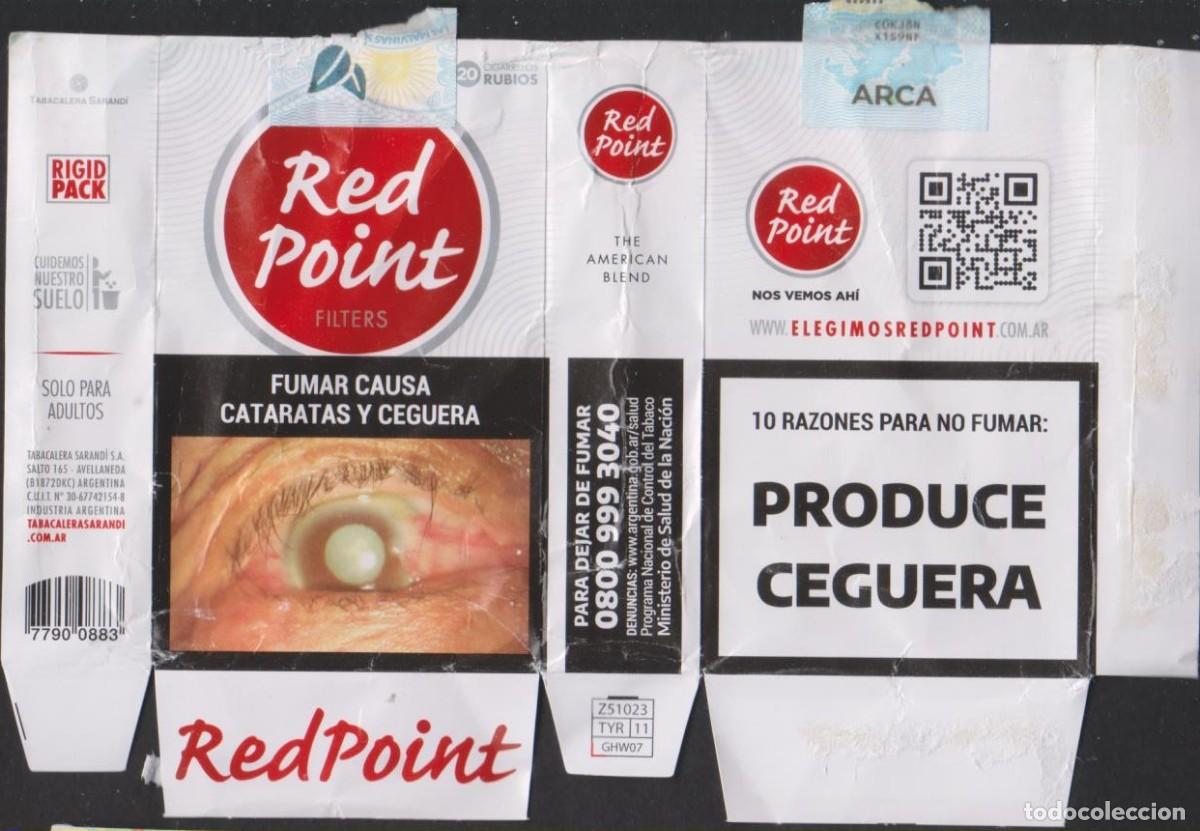 Paquetes de tabaco: envoltorio paquete cigarrillos RED POINT ARGENTINA blando papel abierto cigarrettes SOY.YO