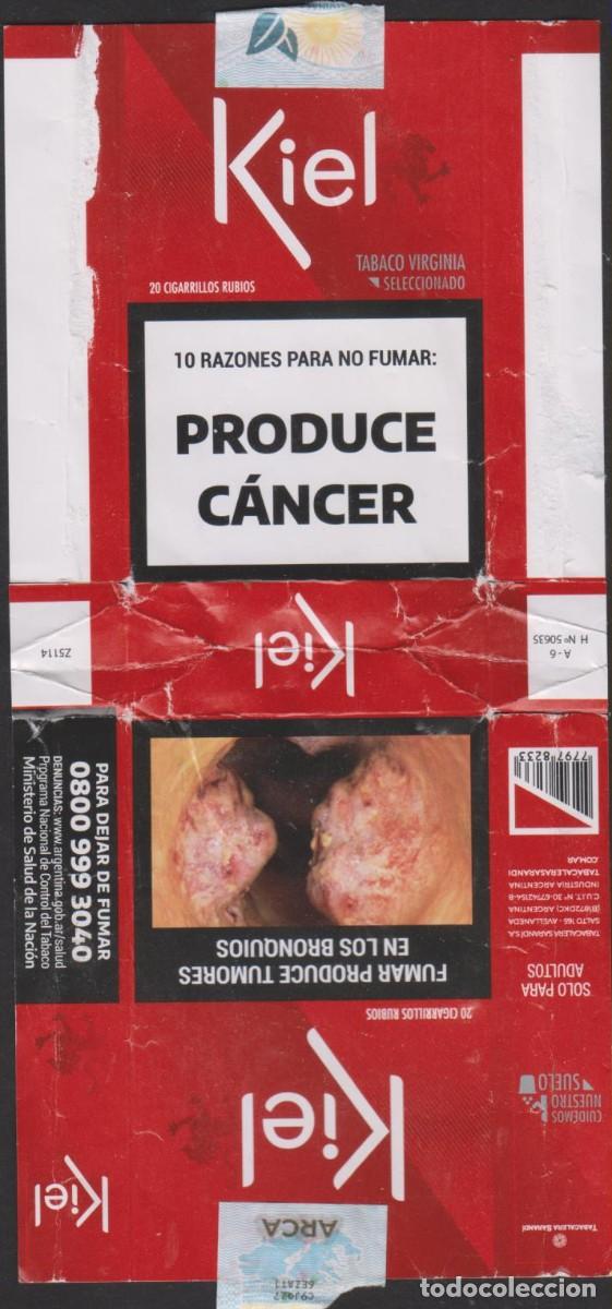 Paquetes de tabaco: envoltorio paquete cigarrillos KIEL ARGENTINA blando papel abierto cigarettes SOY.YO