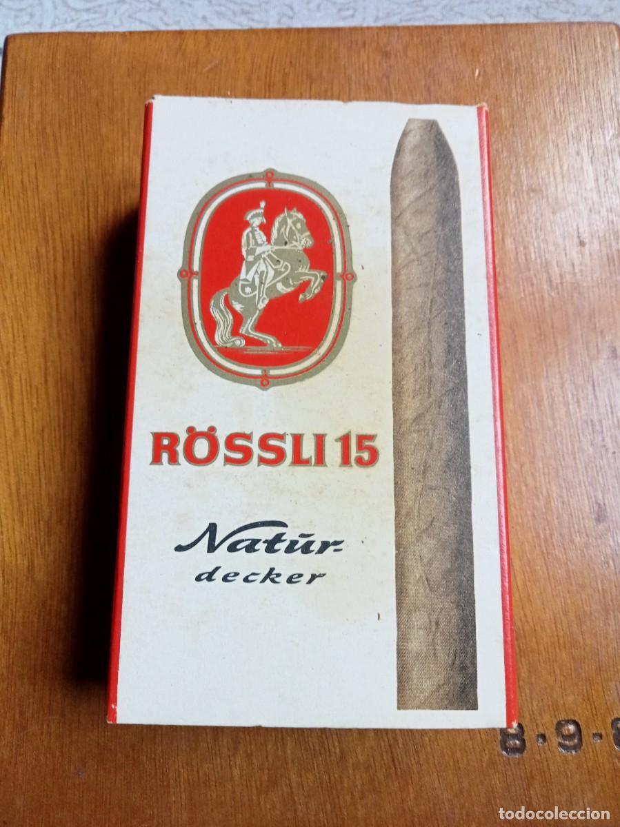 Paquetes de tabaco: ANTIGUO PAQUETE DE TABACO ROSSLI 15, COMPLETO