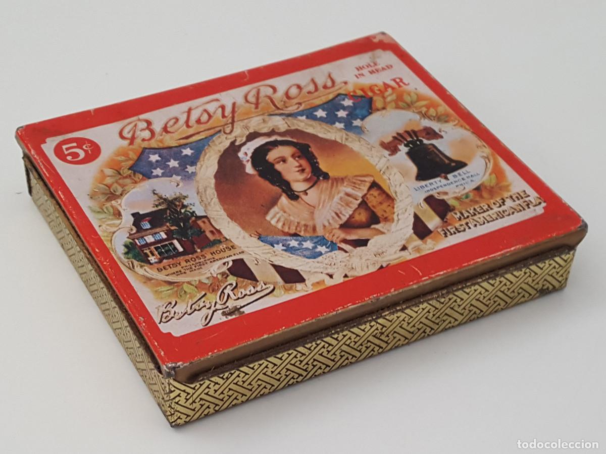 Paquetes de tabaco: CAJA METAL BETSY ROSS CIGARRILLOS, CAJITA, VER IM&Aacute;GENES.