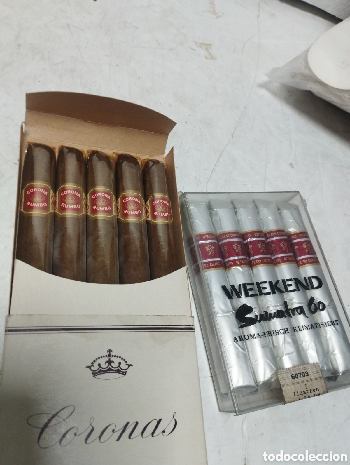 Paquetes de tabaco: DOS CAJA DE PURITOS CORONAS RUMBO Y WEEKEND, CON PRECINTO - Foto 2