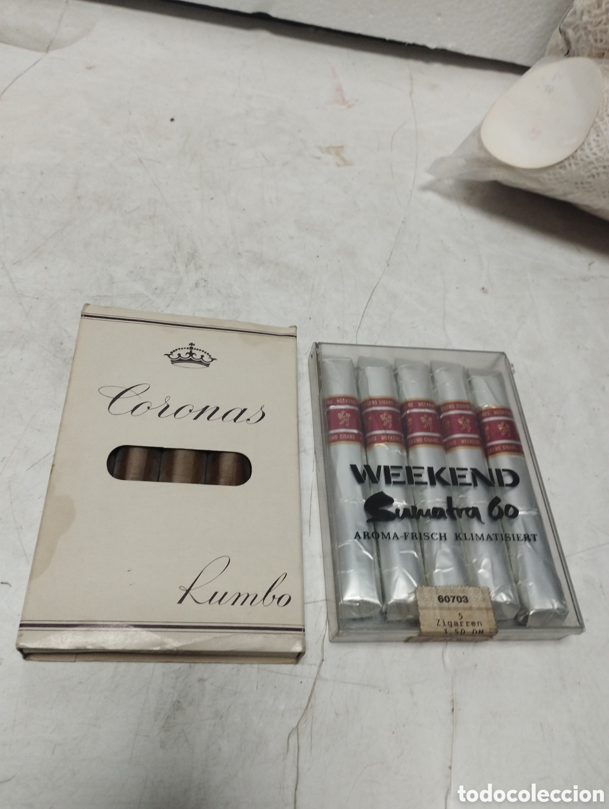 Paquetes de tabaco: DOS CAJA DE PURITOS CORONAS RUMBO Y WEEKEND, CON PRECINTO - Foto 1