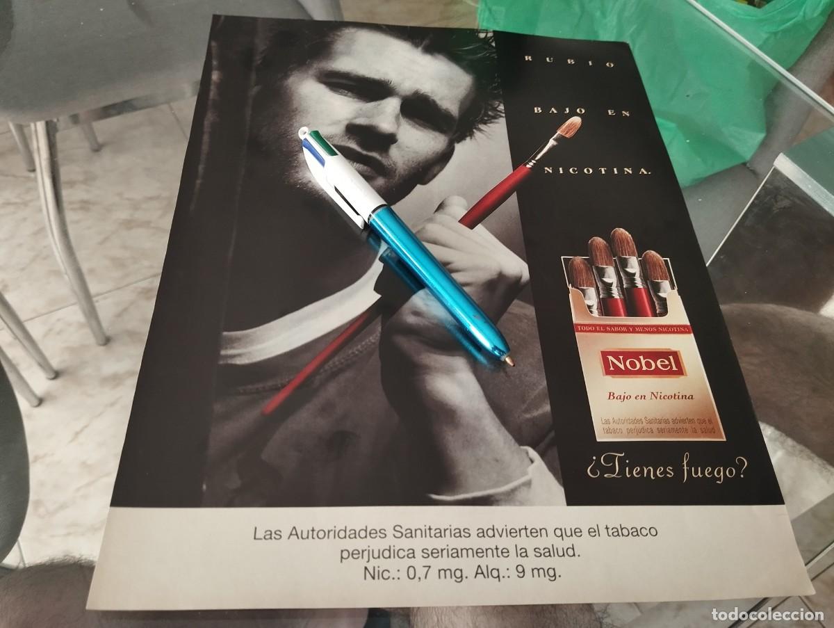 Paquetes de tabaco: PAQUETE TABACO NOBEL BAJO EN NICOTINA ANUNCIO PUBLICIDAD REVISTA 1994 BONITO PARA ENMARCAR