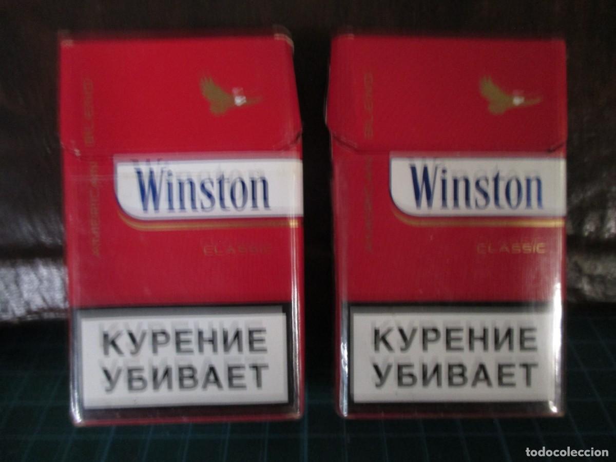 Packages of cigarettes: 803- Lote 2 Cajetillas Vac&iacute;as Winston Classic &ndash; Edici&oacute;n Rusia (Coleccionismo)