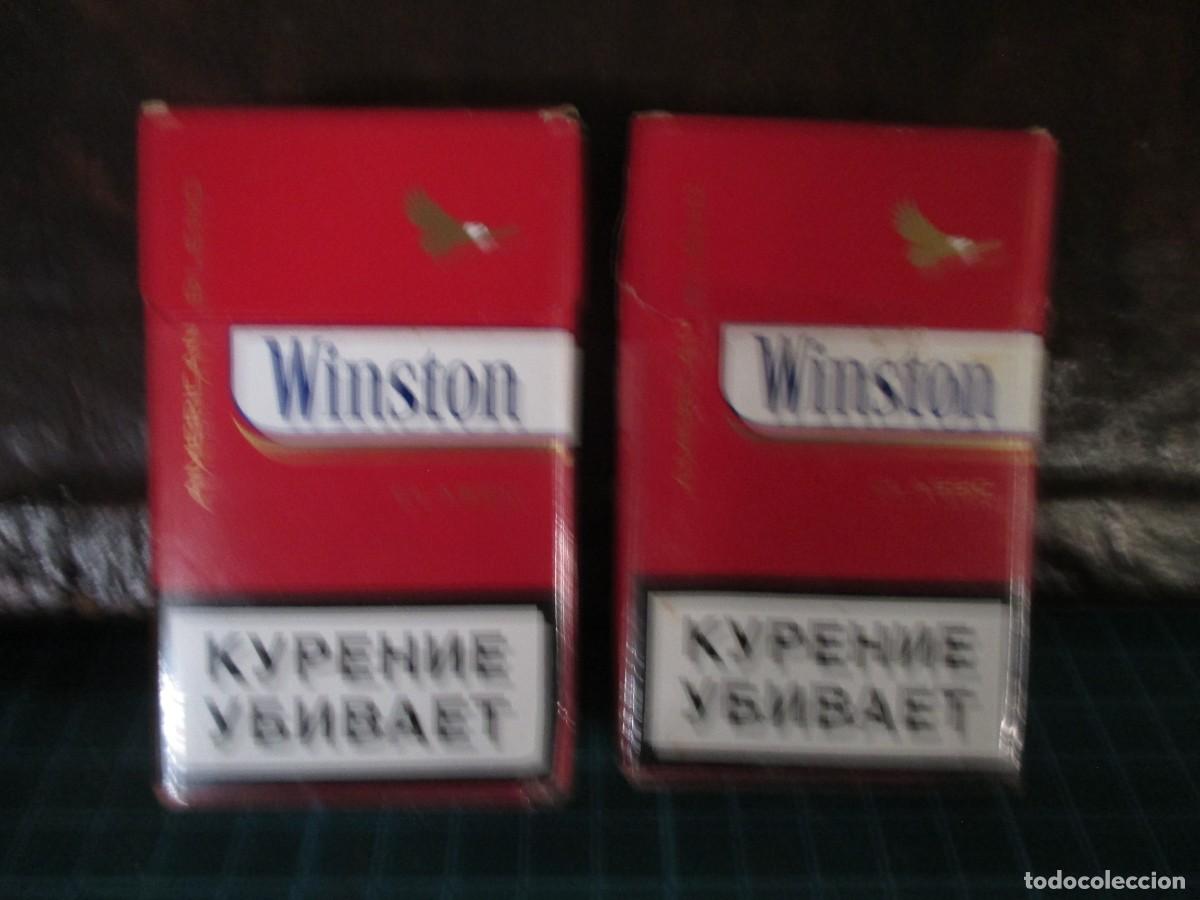 Paquetes de tabaco: 804- Lote 2 Cajetillas Vac&iacute;as Winston Classic &ndash; Edici&oacute;n Rusia (Coleccionismo)