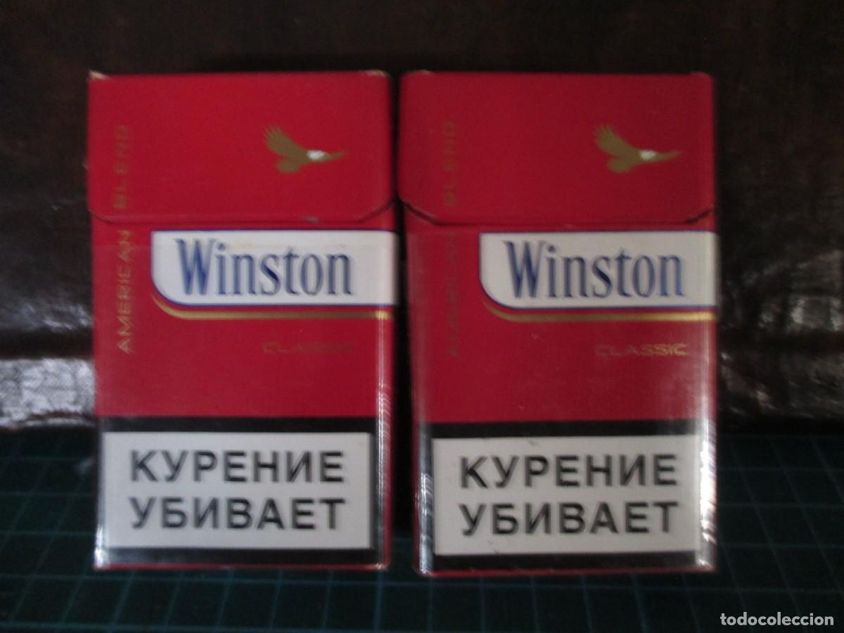 Paquetes de tabaco: 805- Lote 2 Cajetillas Vac&iacute;as Winston Classic &ndash; Edici&oacute;n Rusia (Coleccionismo)