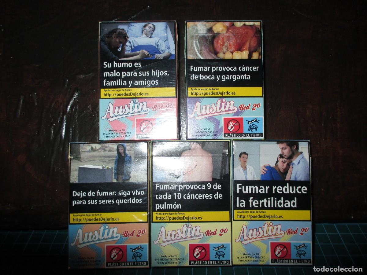 Paquetes de tabaco: 808- &iexcl;Lote Exclusivo! Colecci&oacute;n Completa de 5 Cajetillas Austin Red (Edici&oacute;n Especial)