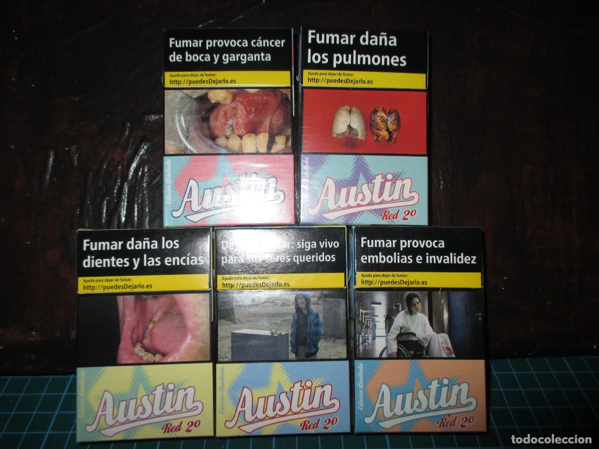 Paquetes de tabaco: 809- &iexcl;Lote Exclusivo! Colecci&oacute;n Completa de 5 Cajetillas Austin Red (Edici&oacute;n Especial)