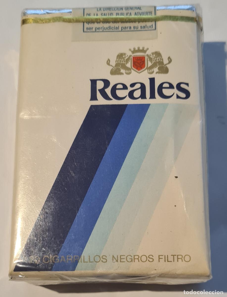 Paquetes de tabaco: Antiguo paquete tabaco Reales, con precinto tabacalera.