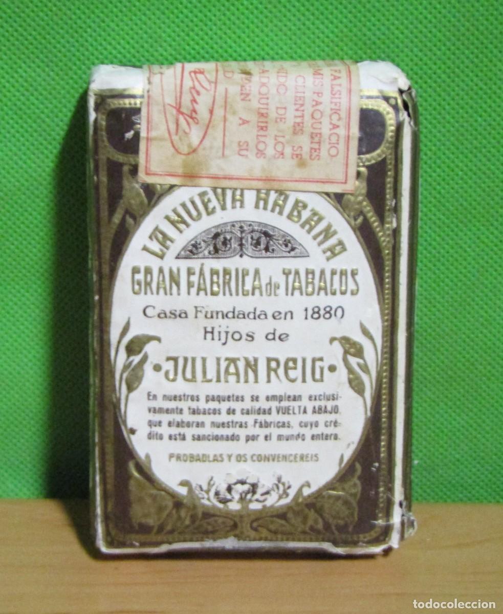 Paquetes de tabaco: HIJOS DE JULIAN REIG LA NUEVA HABANA DE TABACOS CASA FUNDADA EN 1880 PAQUETE SIN ABRIR