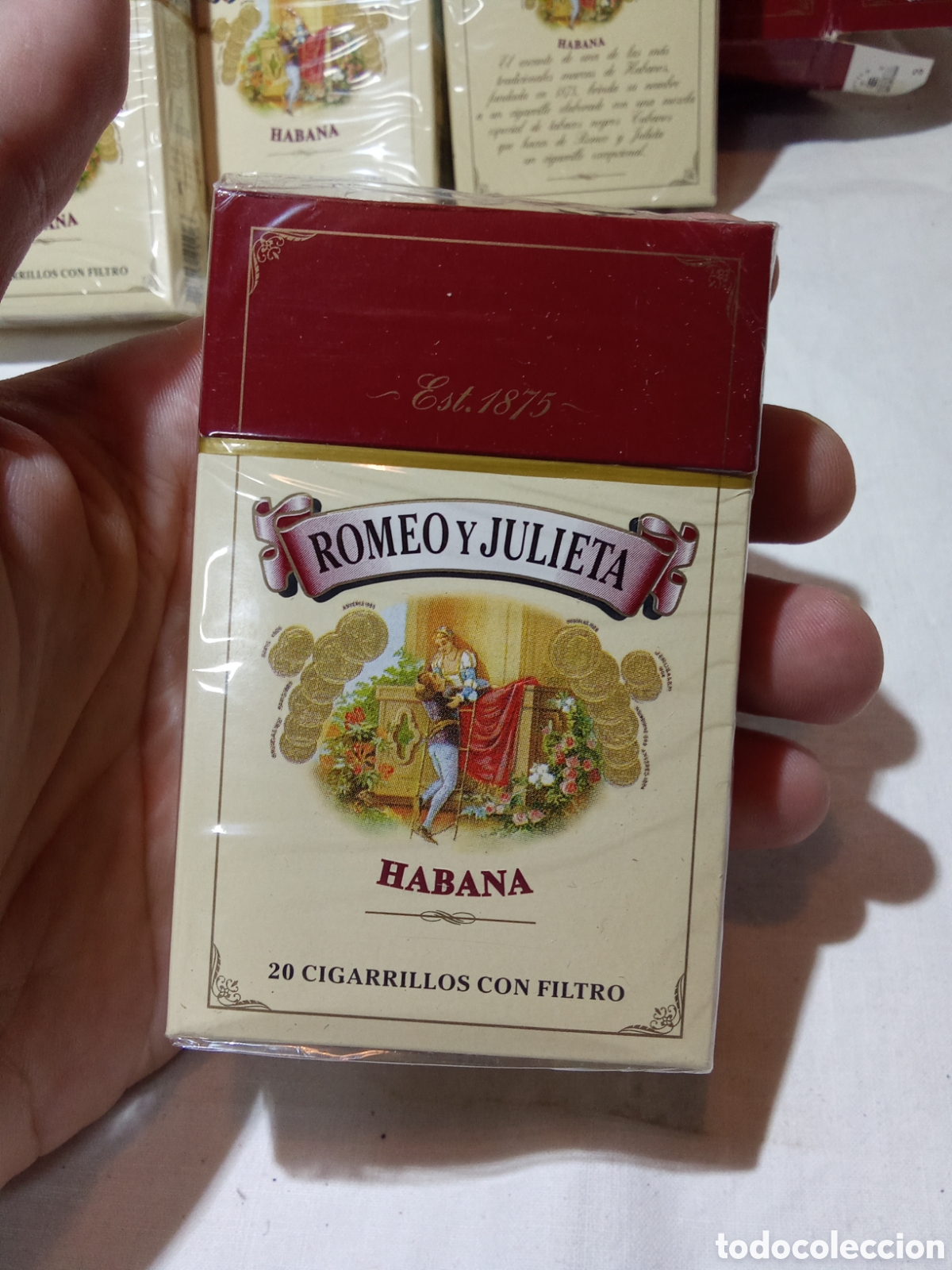 Paquetes de tabaco: 8 CAJETILLAS DE CIGARRILLOS ROMEO Y JULIETA, HABANA EN CAJA