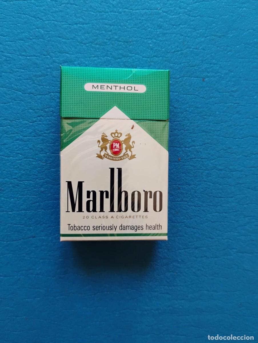 Paquetes de tabaco: CAJETILLA DE TABACO - MARLBORO MENTHOL (VACIA)
