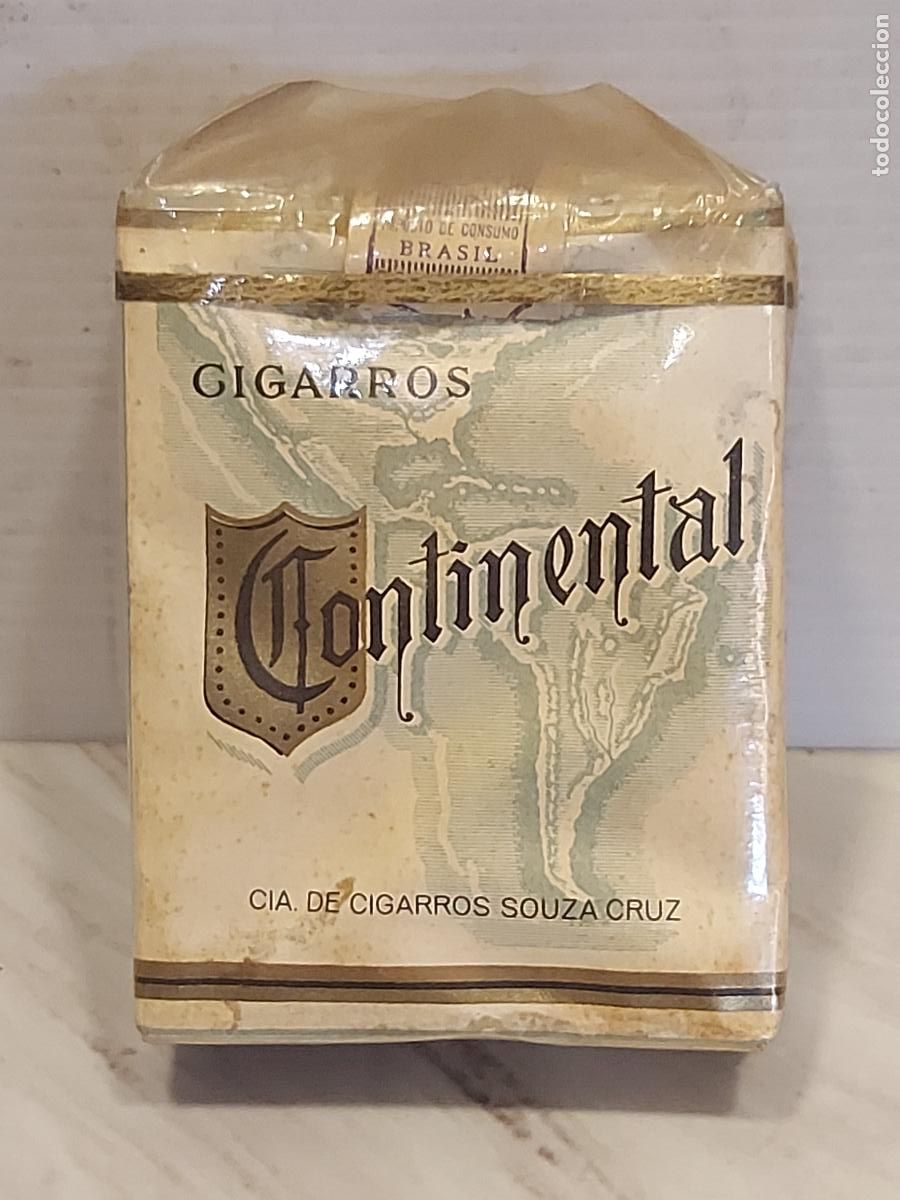 Paquetes de tabaco: ANTIGUA CAJETILLA DE TABACO | CONTINENTAL | BRASIL | PRECINTADA | SOUZA CRUZ | 20 CIGARROS